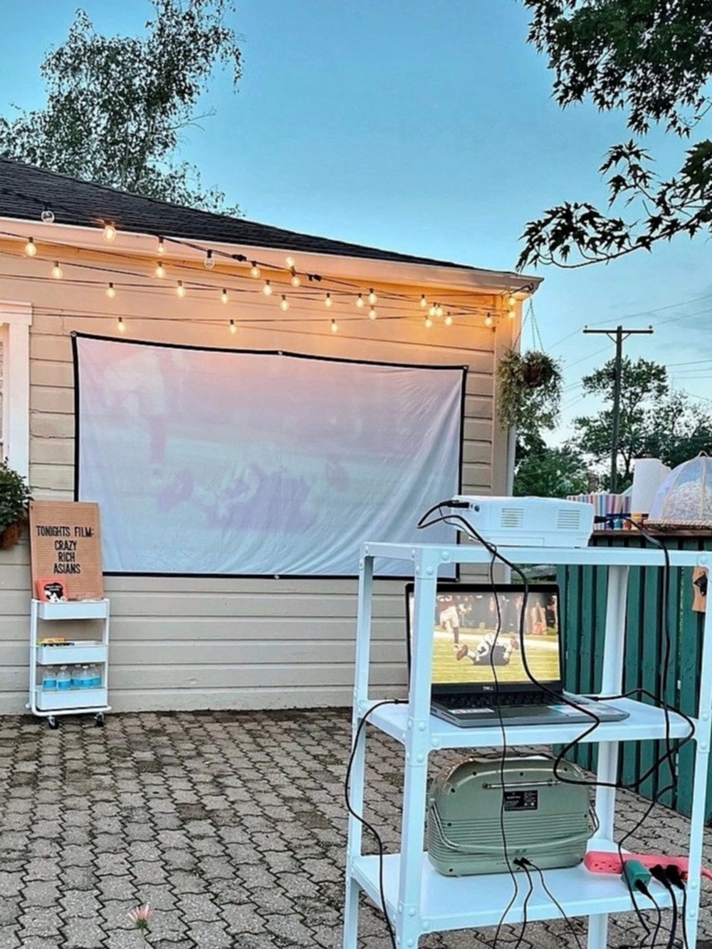 NISOO Projector with Screen and Accessories